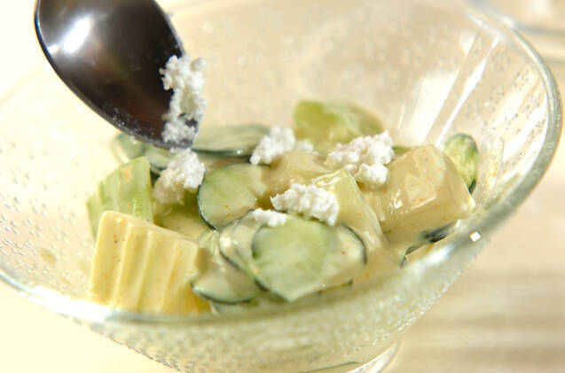 緑のヨーグルトサラダの作り方の手順4