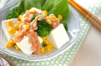 豆腐のタラコドレッシング