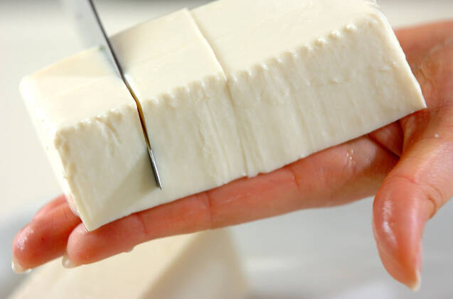 豆腐のタラコドレッシングの作り方の手順1