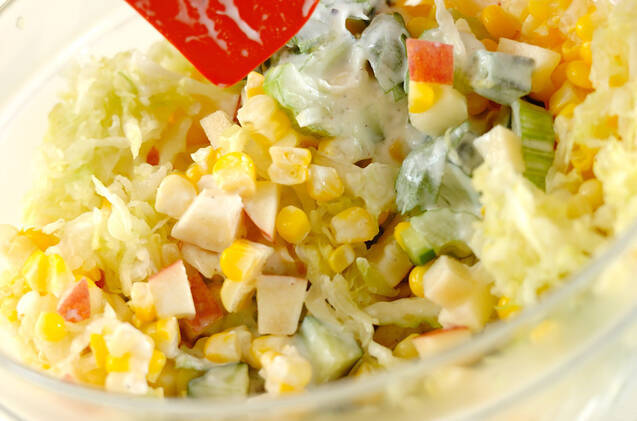 トウモロコシのヨーグルトサラダの作り方の手順3