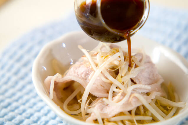 豚肉とモヤシのレンジ蒸しの作り方の手順3