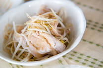 豚肉とモヤシのレンジ蒸し