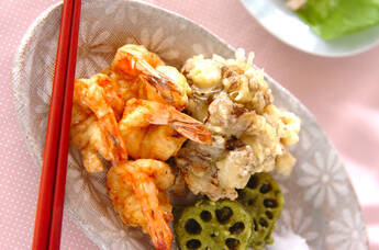 エビの梅天ぷら