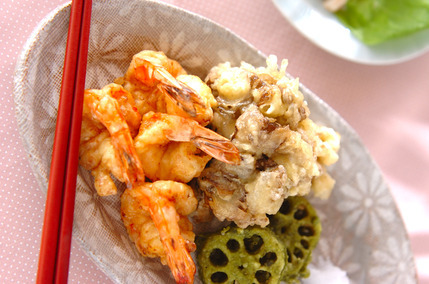 エビの梅天ぷら
