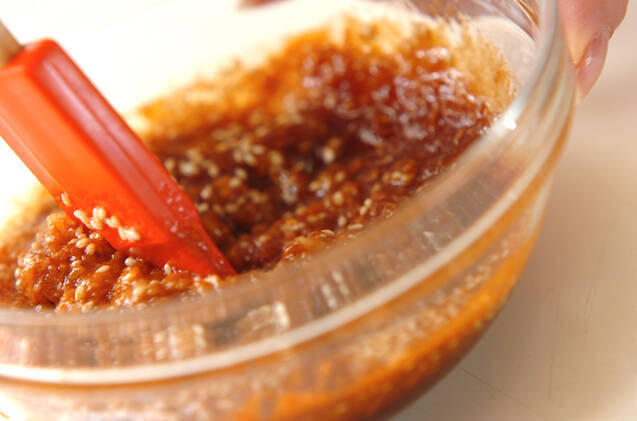 大葉の辛み漬けの作り方の手順1