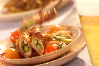 ニンニクの茎と豚肉香ばし焼き