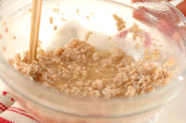 レンジでそぼろご飯の作り方の手順1