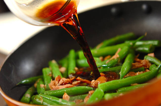 サヤインゲンの甘辛炒めの作り方の手順3