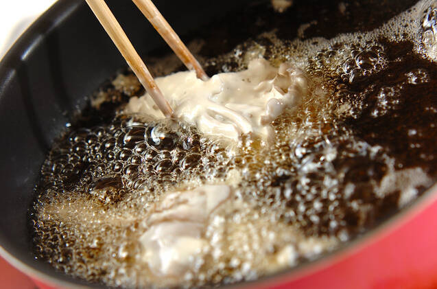 マイタケと大葉の天ぷらの作り方の手順4