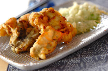 マイタケと大葉の天ぷら