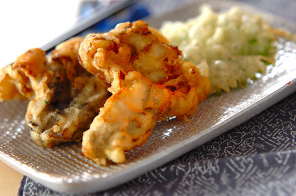 マイタケと大葉の天ぷら