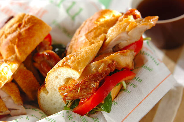 甘辛タレの照り焼きチキンサンド