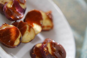 サツマイモのカラメルがけ