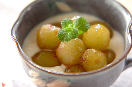 冷凍巨峰のデザート