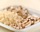 ガーリックキノコチャーハンの下準備1