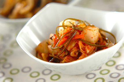 角切り大根のキムチ和え