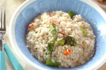 アスパラ入りリゾット