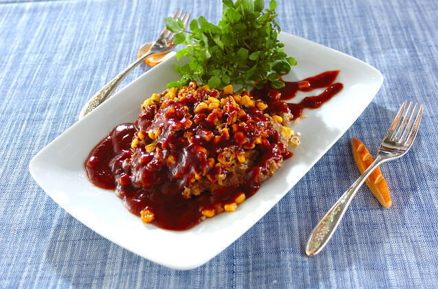 コーンハンバーグ風