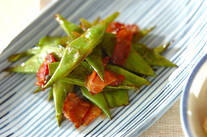 シャキシャキおいしい モロッコインゲンの炒め物