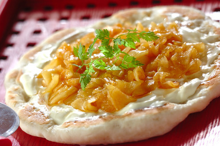 リンゴのハニーチーズピザ