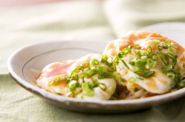 揚げ卵のケチャップあん