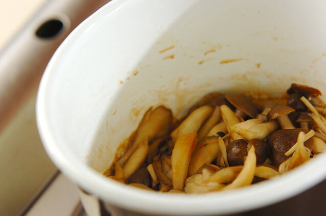 キノコの佃煮の作り方の手順3