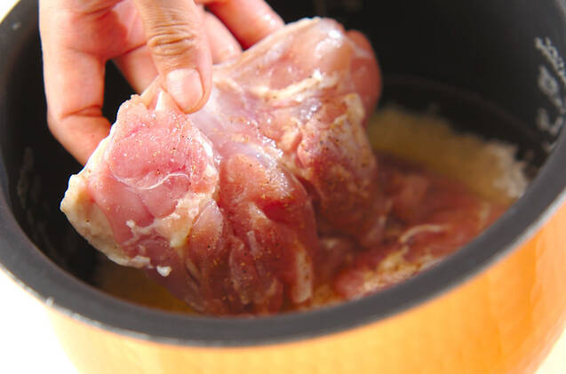 鶏の炊き込みご飯の作り方の手順4