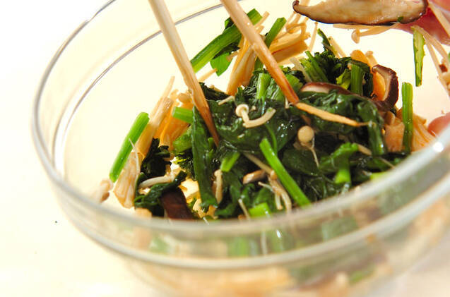 ホウレン草と春菊のお浸しの作り方の手順6