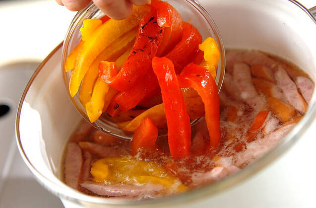 パプリカのくったりスープの作り方の手順3