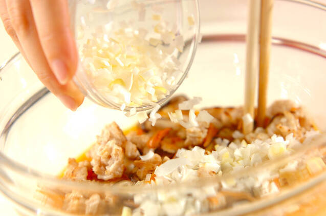 具だくさん卵焼きの作り方の手順5