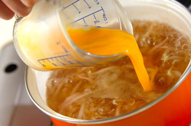 モヤシのトロミスープの作り方の手順5