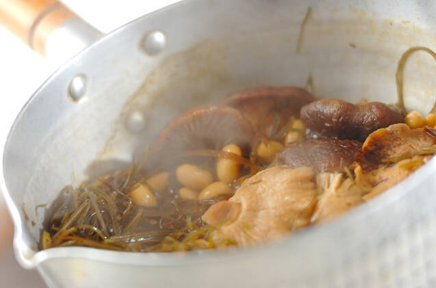 シイタケと大豆のうま煮の作り方の手順3