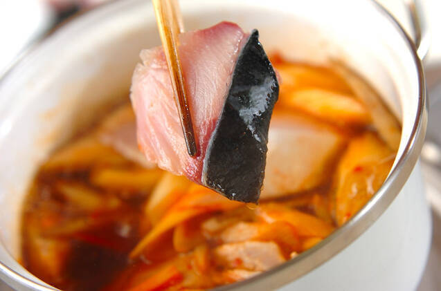 ブリの豆板醤煮の作り方の手順6