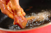 豚肉のカレー甘酢あんの作り方2