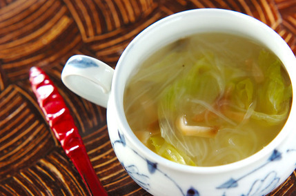 レタスと春雨のスープ