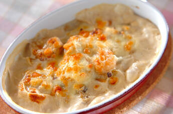 里芋とキノコのグラタン