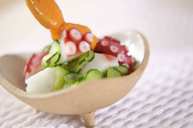 タコの中華黄身酢がけの作り方の手順4