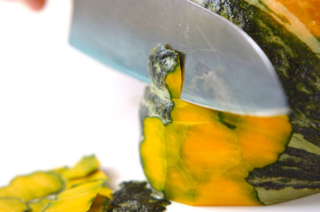 カボチャのココナッツ汁の作り方の手順1