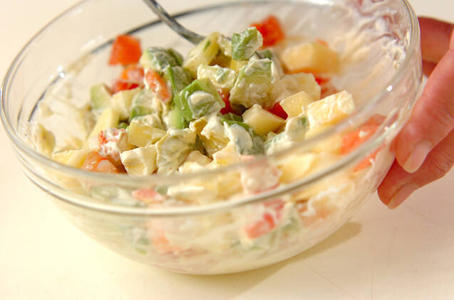 アボカドとエビのサラダ仕立ての作り方の手順5