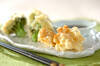 ささ身とブロッコリーの天ぷらの作り方の手順