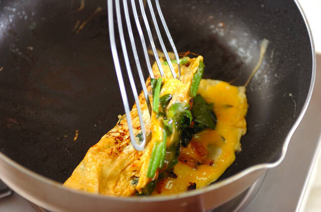 ホウレン草オムレツの作り方の手順3