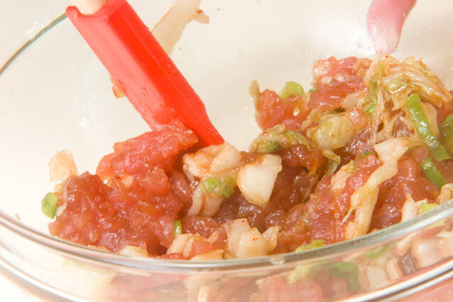 マグロのタルタル丼の作り方の手順2