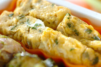 大葉のだし巻き卵