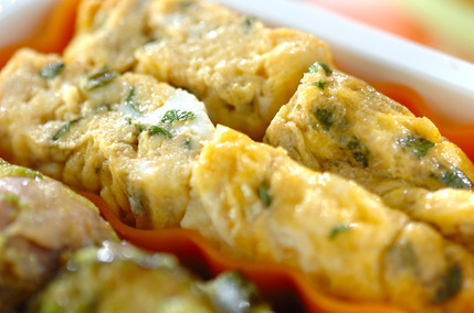 大葉のだし巻き卵