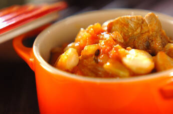 白インゲン豆と豚肉の煮込み