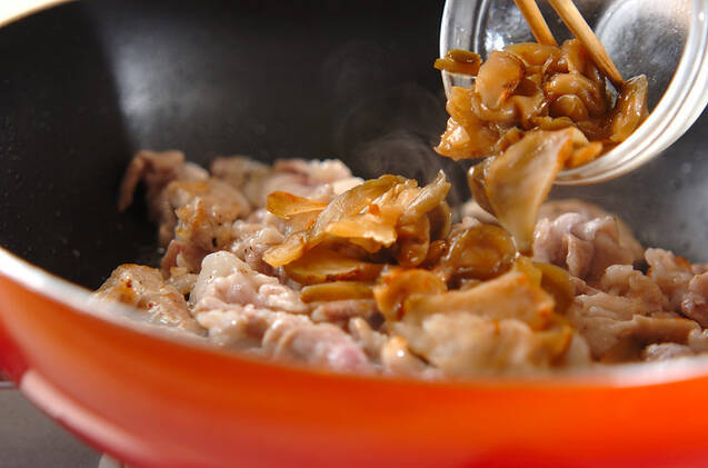 豚肉とザーサイの炒め物の作り方の手順3