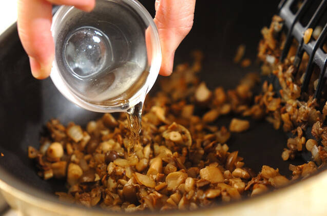 キノコリゾット風炊き込みご飯の作り方の手順4