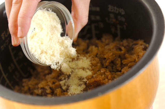 キノコリゾット風炊き込みご飯の作り方の手順5