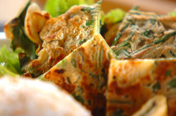 シーフード入りニラチヂミ