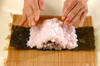 ぶたちゃんデコ巻き寿司の作り方の手順6